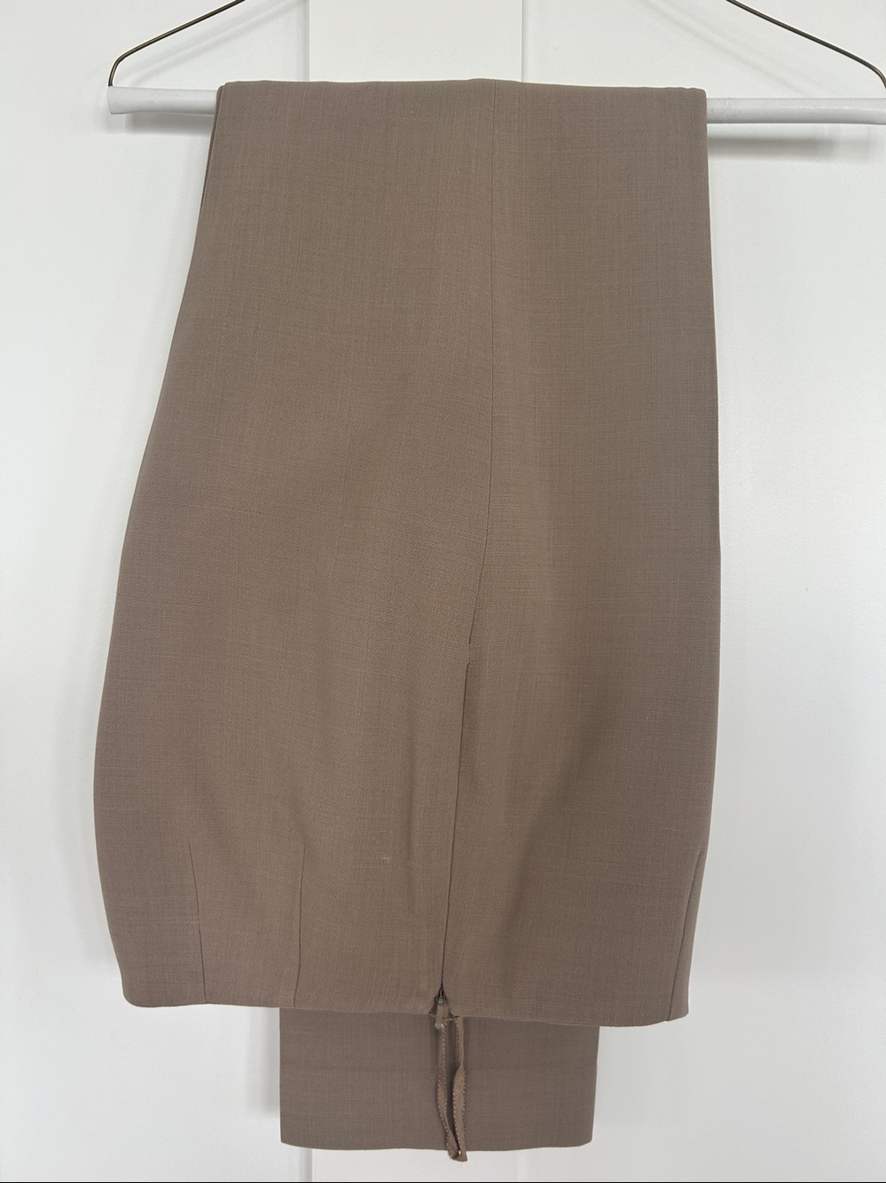 Worth Women's Wool Dress Pants Trousers Fully Lined & Pleated Tan-Taupe - Picture 9 of 9